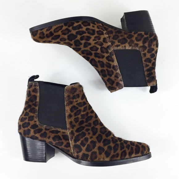 kenneth cole leopard booties